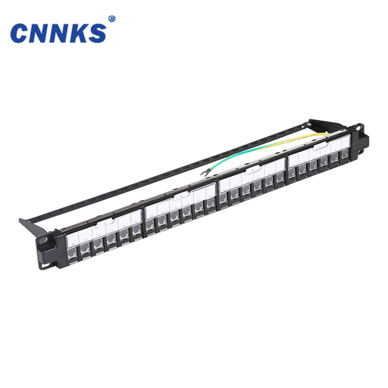 19inch 1U S/FTP shielded 24 port keystone loaded blank patch panel