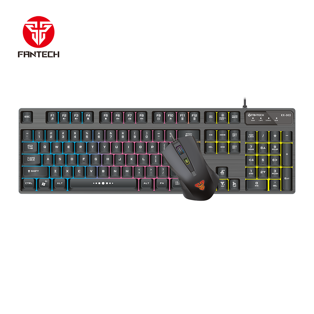 Самый удобный недорогой игровой комплект Fantech KX302 с мембранной клавиатурой и мышью