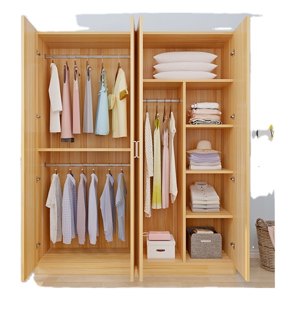 New Clothes Locker 2 Door Locker Nostalgic Design Bedroom Furniture Almirah Steel Cabinet wood Home Furniture Modern Wardrobe