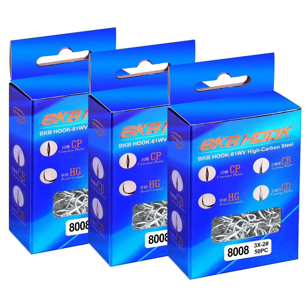 PROBEROS 10 шт рыболовный крючок из высокоуглеродистой стали 1/0 #-4/0 #1 #-8 # матовый тройной крючок 3X 4X высокопрочный крючок