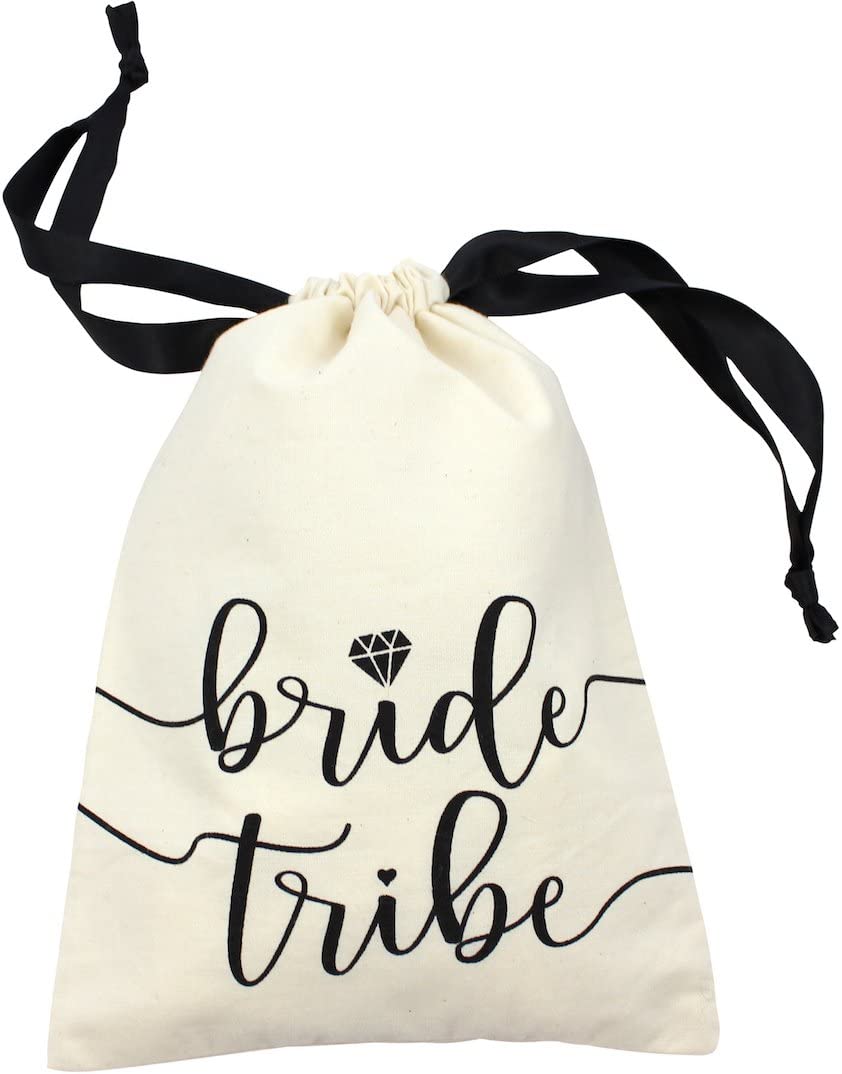 ribbon drawstring cotton pouch with personal designed logo printing