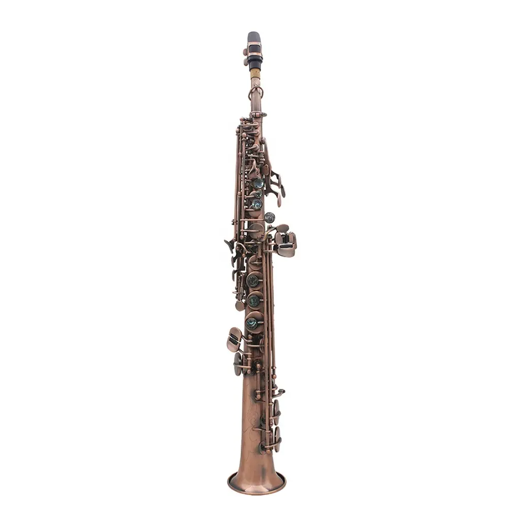 Professional Musical Instrument Factory Manufacturing Wind Instruments High End Slade Straight Pipe Saxophone