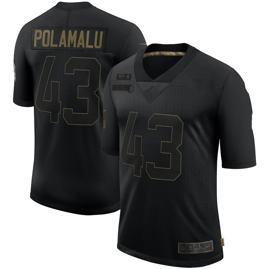 Top Quality Stitched Steeler s Polamalu 43 Fitzpatrick 39 Smith-Schuster 19 American Football Uniform Jersey Salute Wear