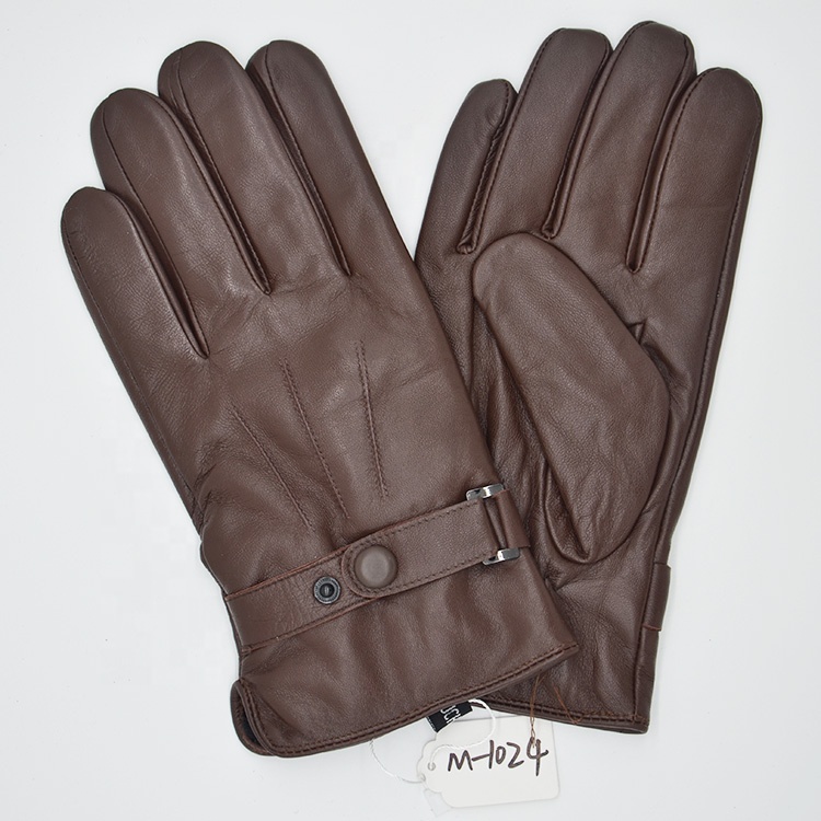 Super quality Leather Work Gloves & For Driving Gloves & Mittens Brown Color Leather Gloves Men