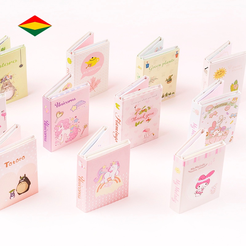Kawaii портативный мультфильм единороги напоминание блокнот для записей Высокая липкость Канцтовары блокнот