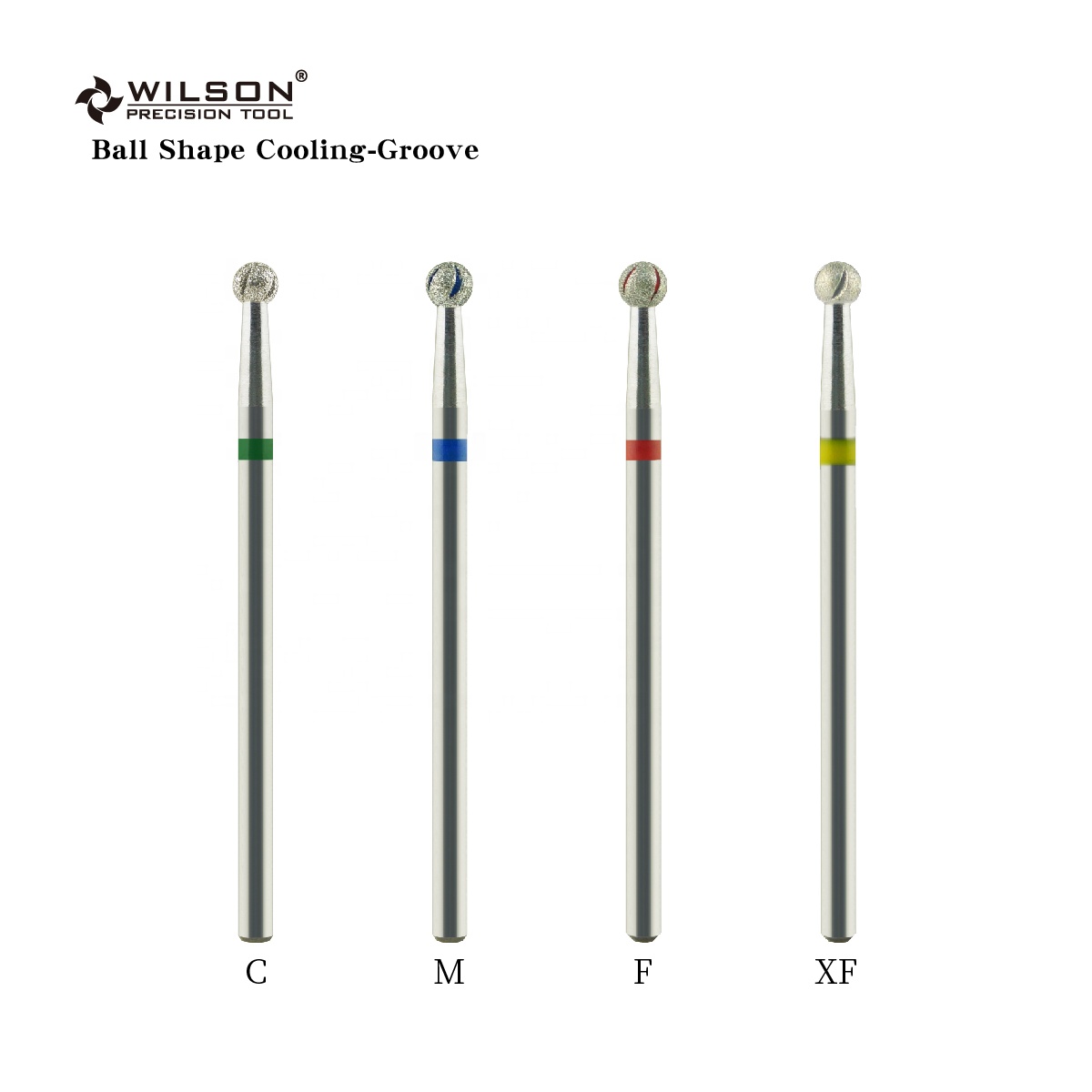 3.1mm Cooling- Groove Ball Shape Excellent Heat Dissipation Nail Polish Tool OEM ODM Safety Nail Drill Bit Diamond Nail Bits