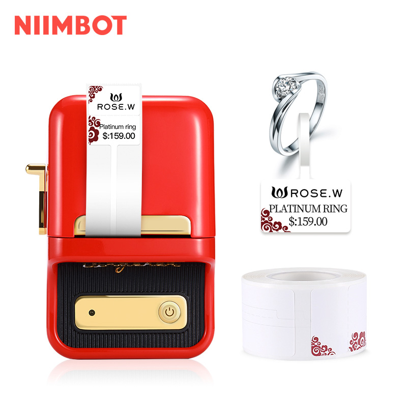 Niimbot B21 штрих-код qr наклейка этикетка портативный принтер ювелирные изделия термостикер мини принтер штрих-кода