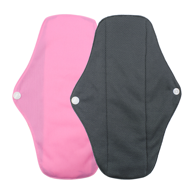 Good quality washable Black Cloth Menstrual Pads reusable sanitary pad waterproof cloth pads