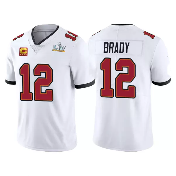 Новая нашивка Super-bowl C, оптовая продажа, Дешевые сшитые американские футболки Tampa Bay 12 Tom Brady