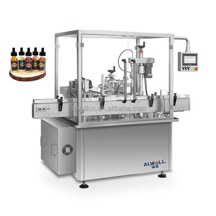 Shanghai factory 30ml 60 ml cbd pure hemp oil filling capping labeling machine