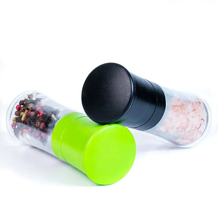 Attractive and durable plastic salt and pepper grinder
