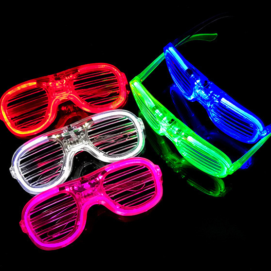 LED luminous shutter glasses disco concert nightclub cheer props flash decoration glasses