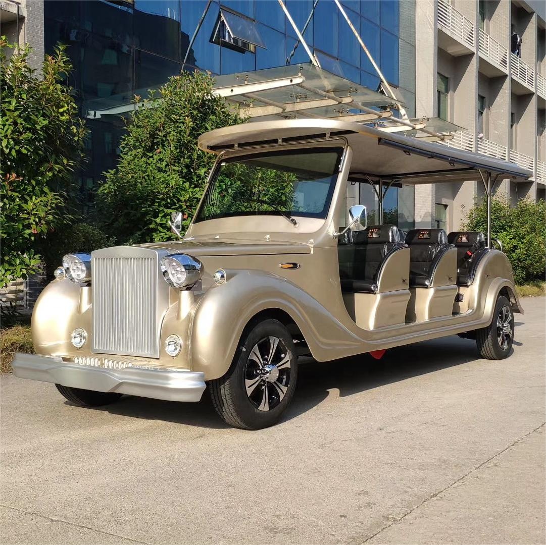 2023 kingland FD12 city tour Электрический винтажный автомобиль Гольф-кар 4-местный электрический автобус пассажирский