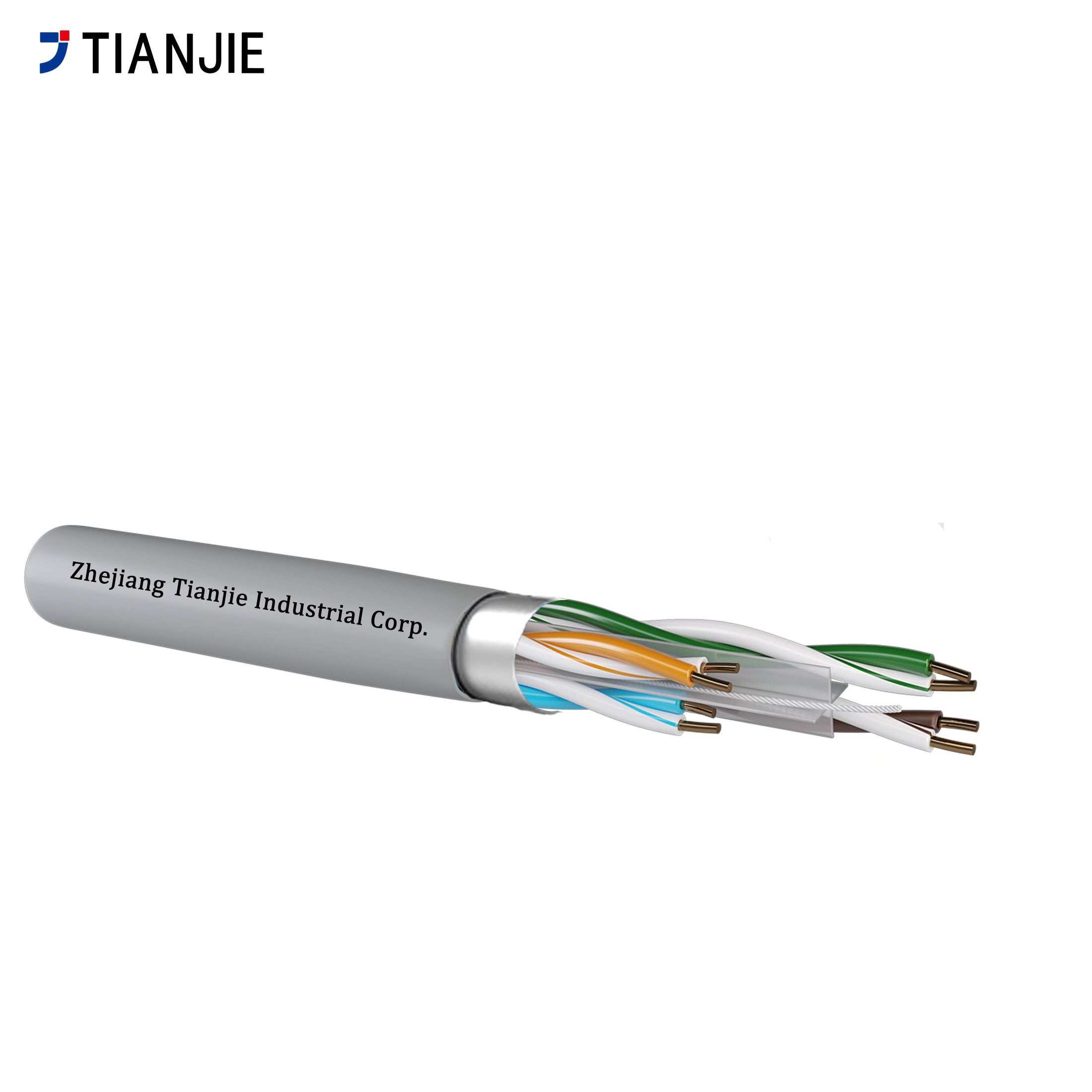 Cat6 U-FTP 23AWG 4 пары Одноцветный медный Lan кабель twist пара многожильный кабель связи сетевой кабель 305 м/коробка