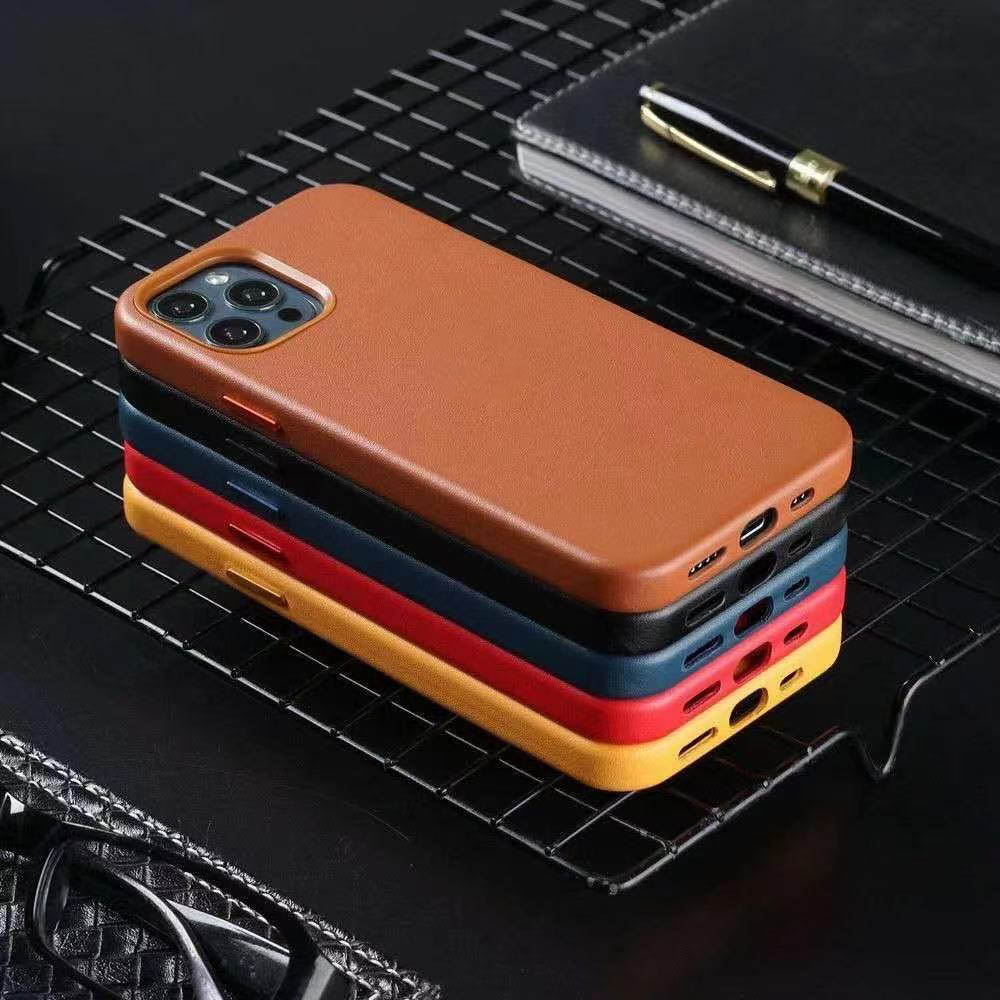 Новый дизайн, чехол для мобильного телефона из искусственной кожи для iphone 13 pro max mini с задней крышкой magsafing