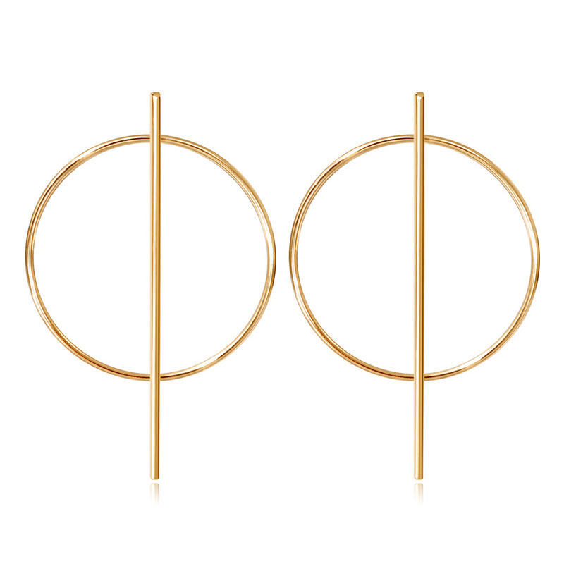 Women's Earrings Acrylic Drop Earrings Statement Geometric Round Gold Earring