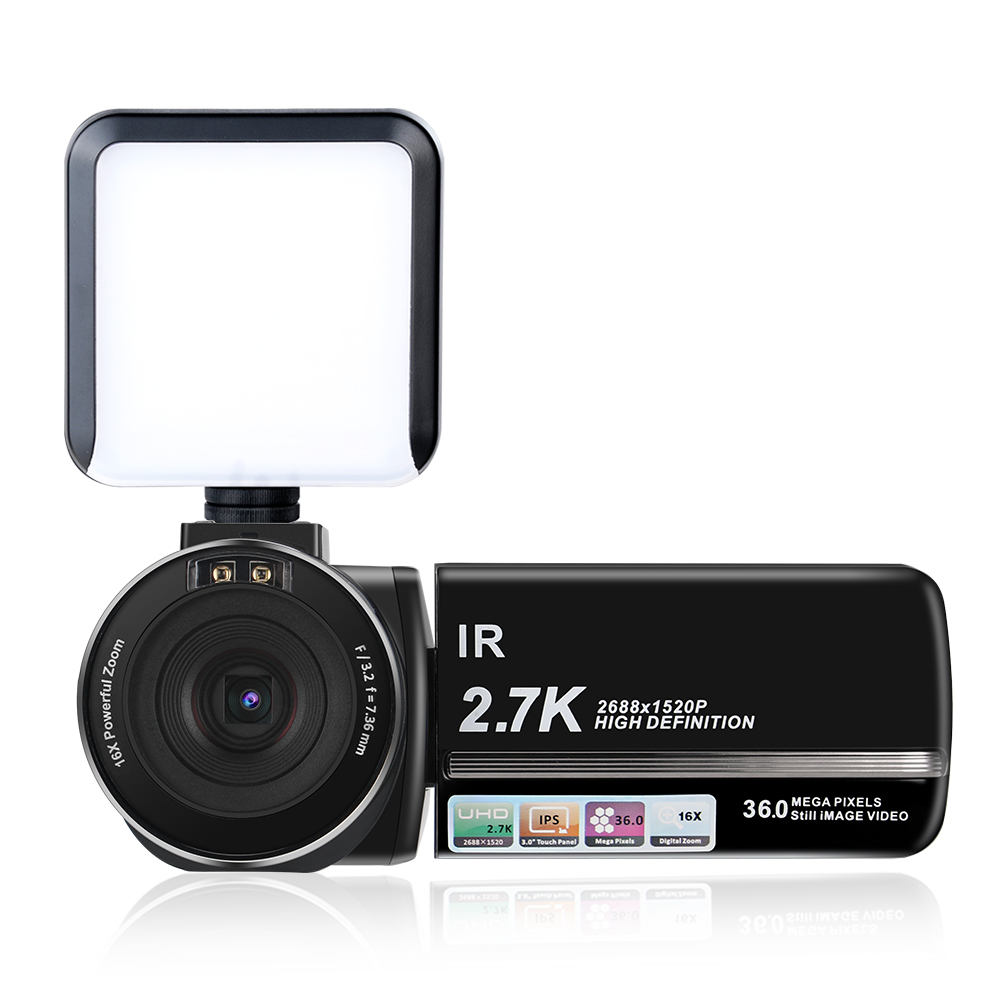 New 2.7K Portable Camcorder Kemera Video Ultra HD 36mp Anti-shake Live Streaming Slow Motion Camcorder
