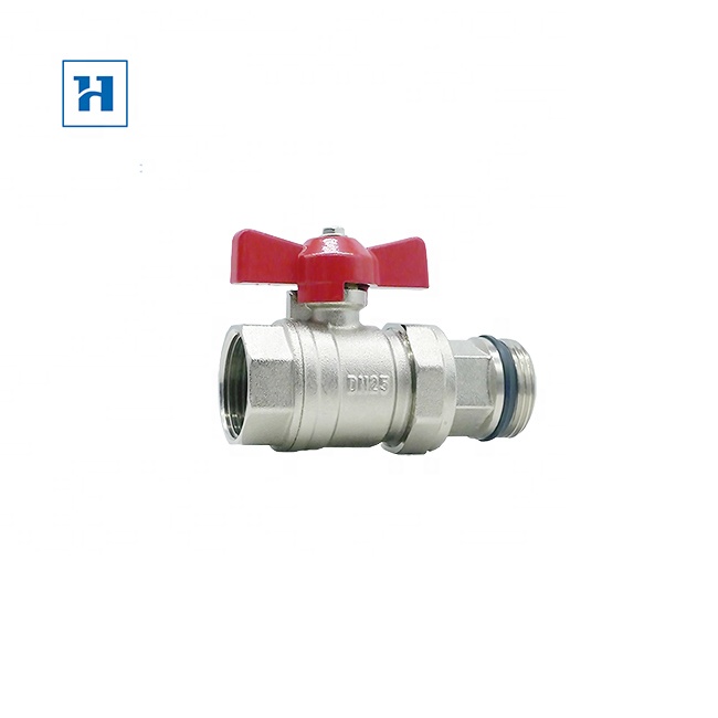 Латунный шаровой клапан H3014 1 дюйм, кованый шаровой клапан, ручка-бабочка, латунный шаровой клапан для подогрева пола