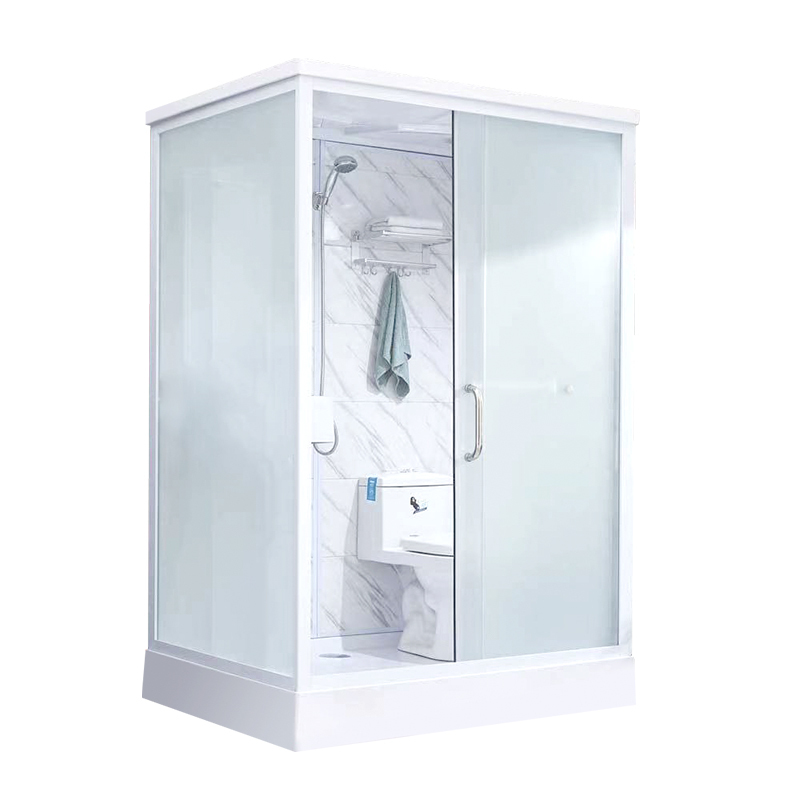Modern Integrated Prefab Bathroom Unit for Hotels Remodeling Overall Shower Room Squatting Pit Toilet Acrylic Tray Simple Design