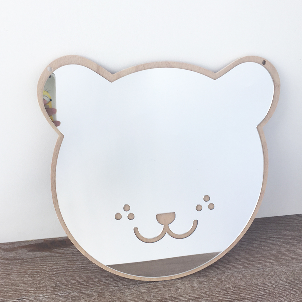 Funlife Прямая продажа с фабрики Северная Европа INS стиль 3D акриловые украшение в виде мишки; Имеются туалетный подвесное Зеркало для девушки украшения комнаты