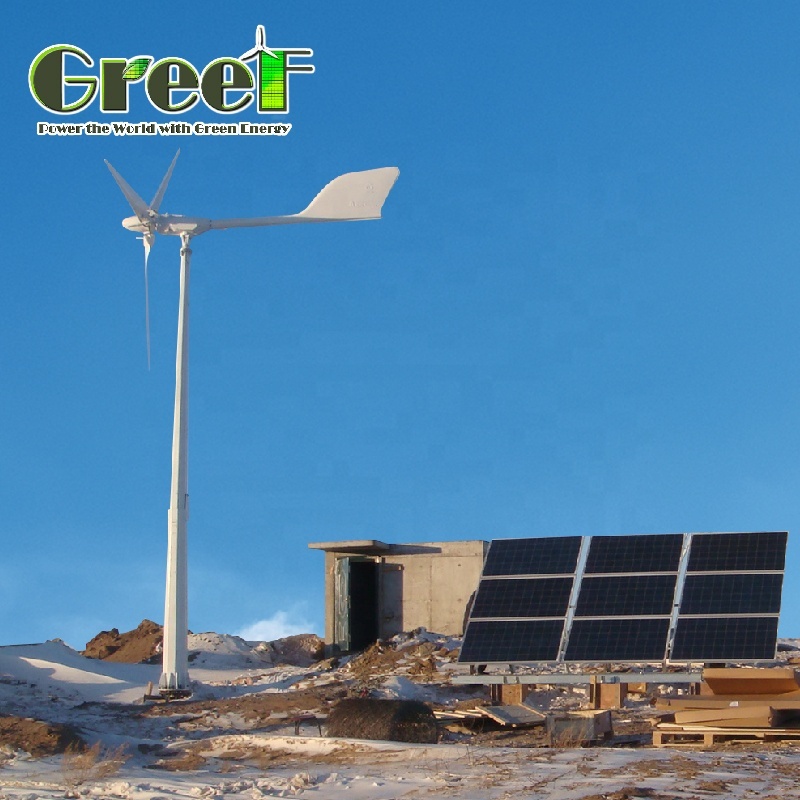 5kw 10kw 50kw 100kw high output hybrid solar and wind power hybrid system that produces 10kW 5kW of electricity for home