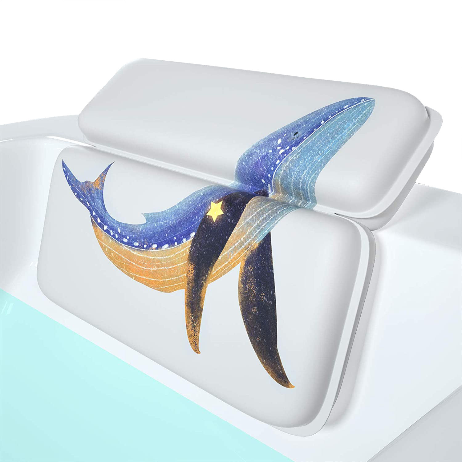 Non-slip Washable Breathable Super Soft SPA Bath Pillow With 7 Extra Strong Suction Cups For Neck Head Support Bathtub Pillow