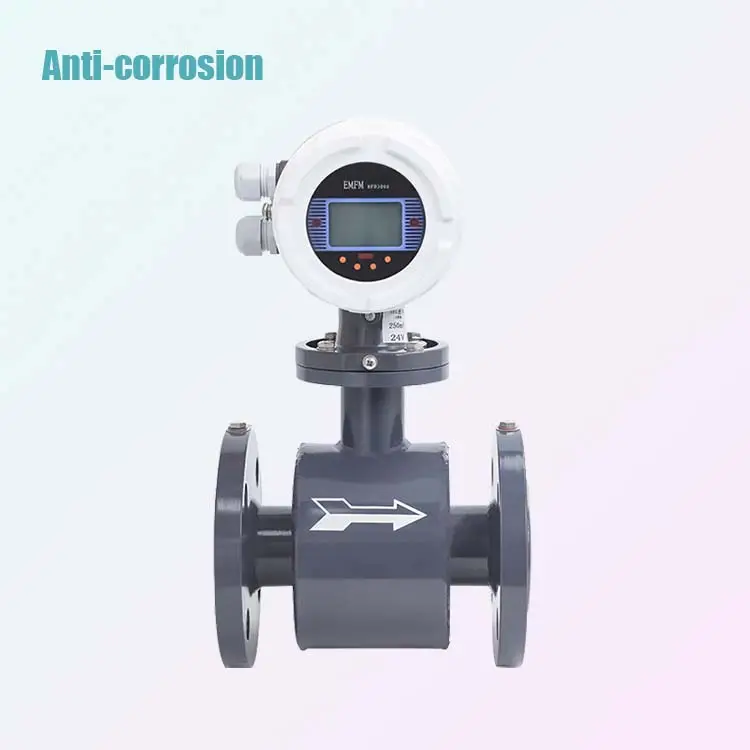 DN100mm Flanged Stainless Steel Electromagnetic Flowmeter