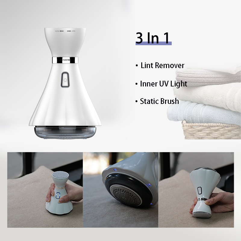 2021Hair Ball Trimmer Fabric Shaver Lint Pill Remover UV Light With Static Lint Brush