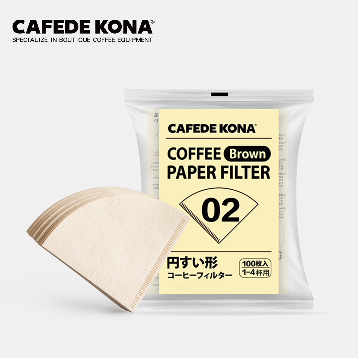 CAFEDE KONA 100 шт. V60 форма для кофе фильтровальная бумага 1-2/2-4 чашка для капельного кофе фильтровальная чашка бумажный фильтр для кофе