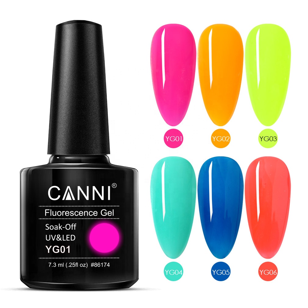 Luminous Nail Gel Glow In Dark Fluorescent Neon Semi Permanent Gel Varnish Lighting In Night Soak Off Varnish UV Long Lasting