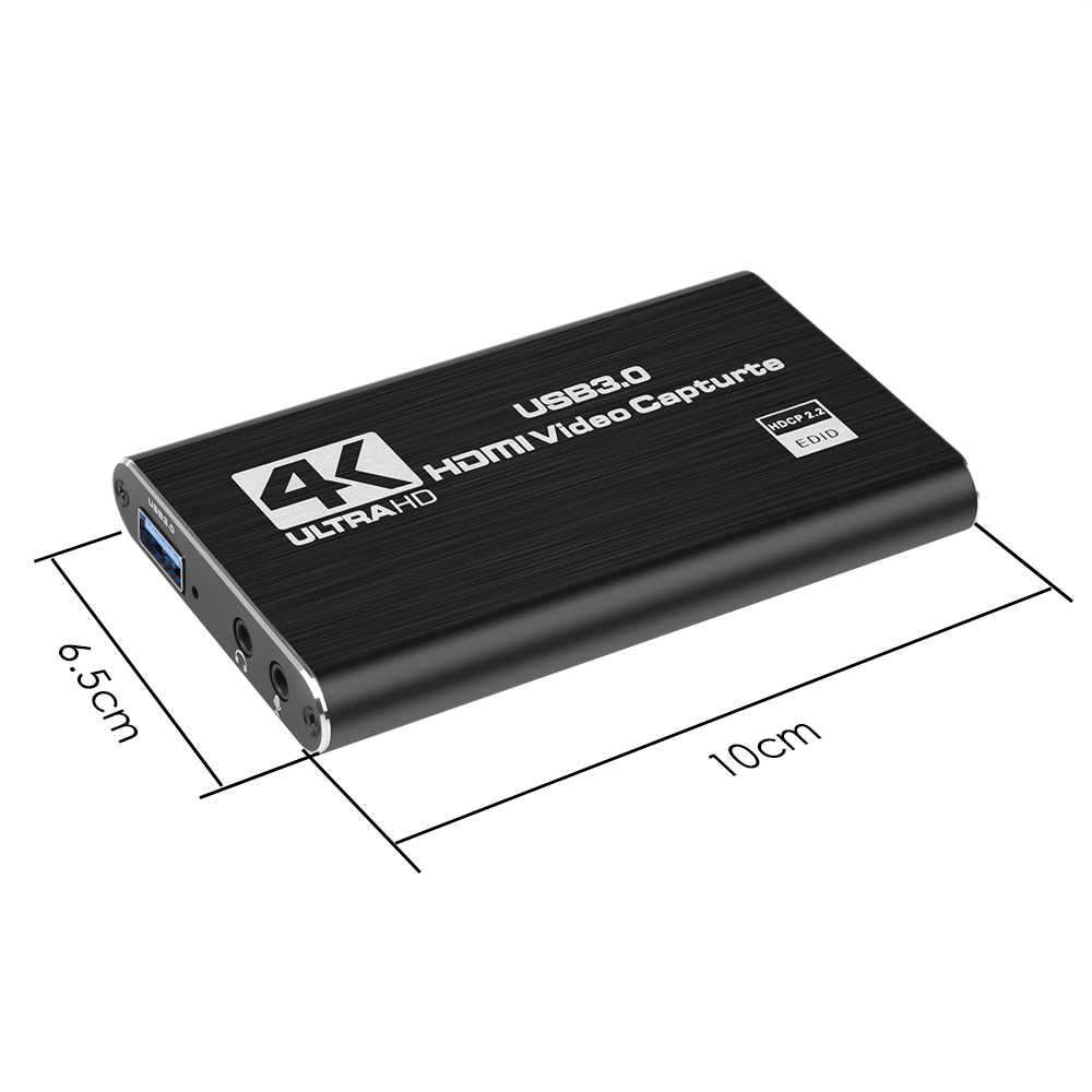 Карта видеозахвата 4k Hd mi USB 3,0 с бесплатным драйвером и микрофоном