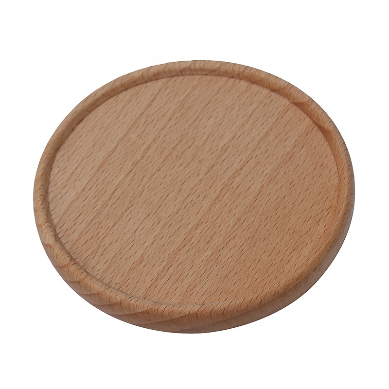 ECO-FRIENDLY Custom Logo Beech Wood Coaster for table for coffee cups