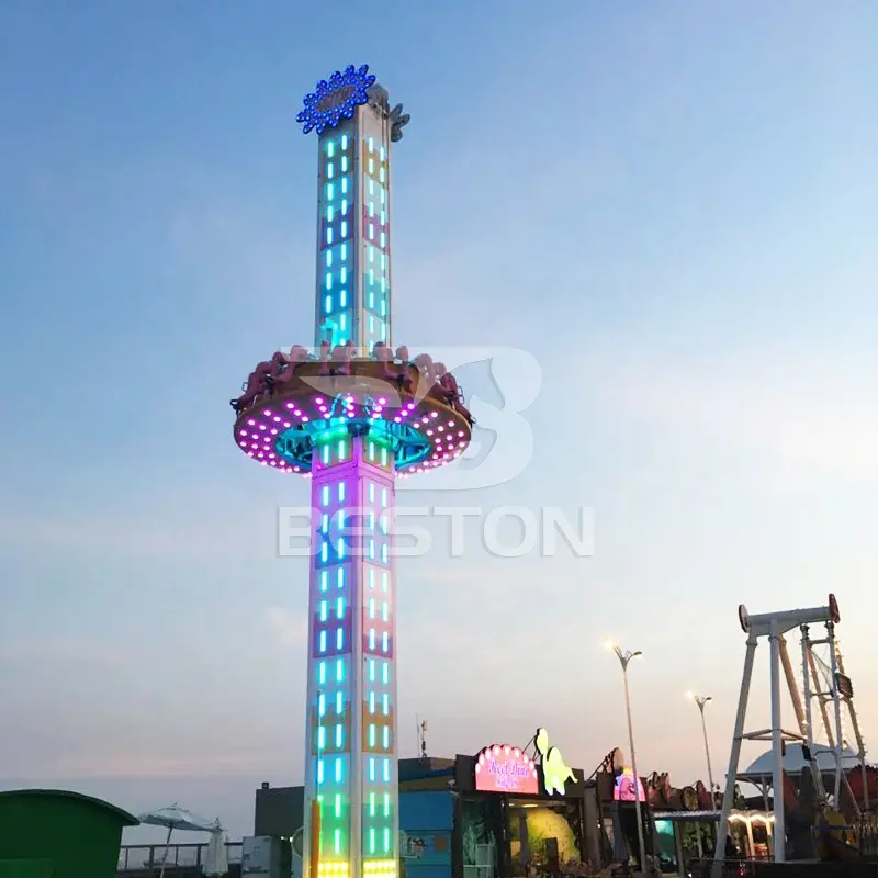 amusement free fall tower rides / 10m flying tower rides / drop tower ride park