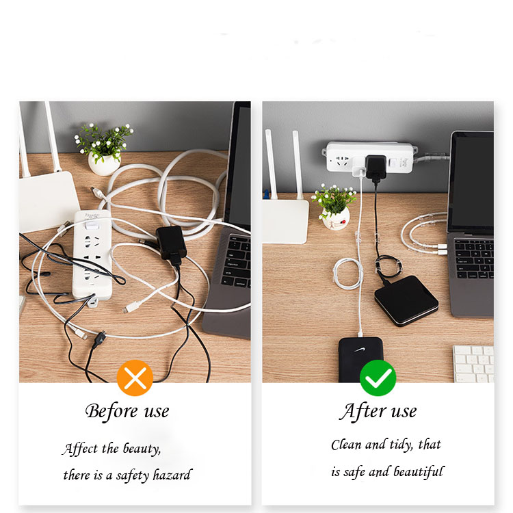 20 Pieces In A Box Medium Boxed Cable Organizer Desk Cord Clip Fixing Cables Holder Clamp Usb Line Cord Organizer