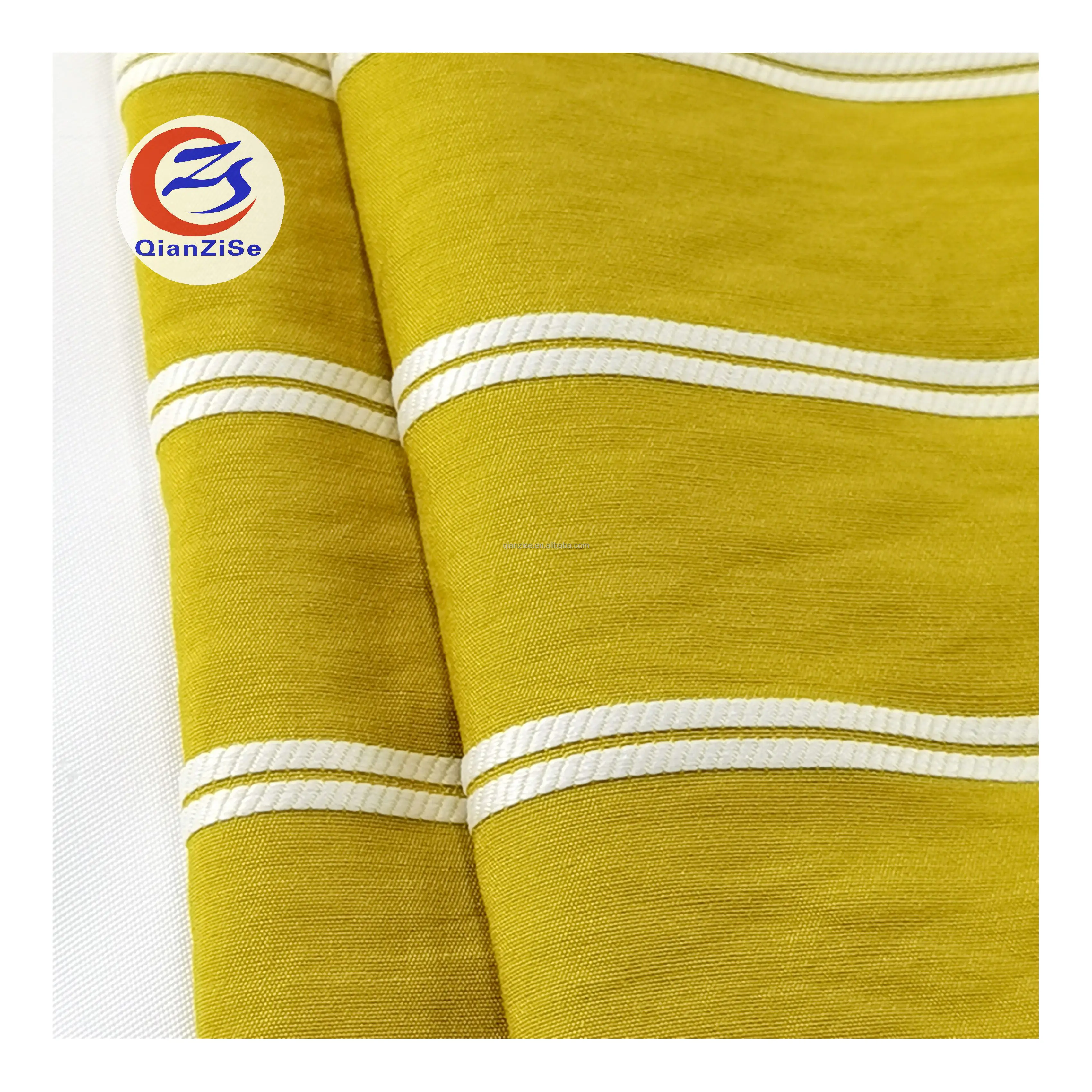 QIANZISE Textile  Nylon Rayon Fabric 60R/20N/20P 94GSM double white bar NR Fabric for garment