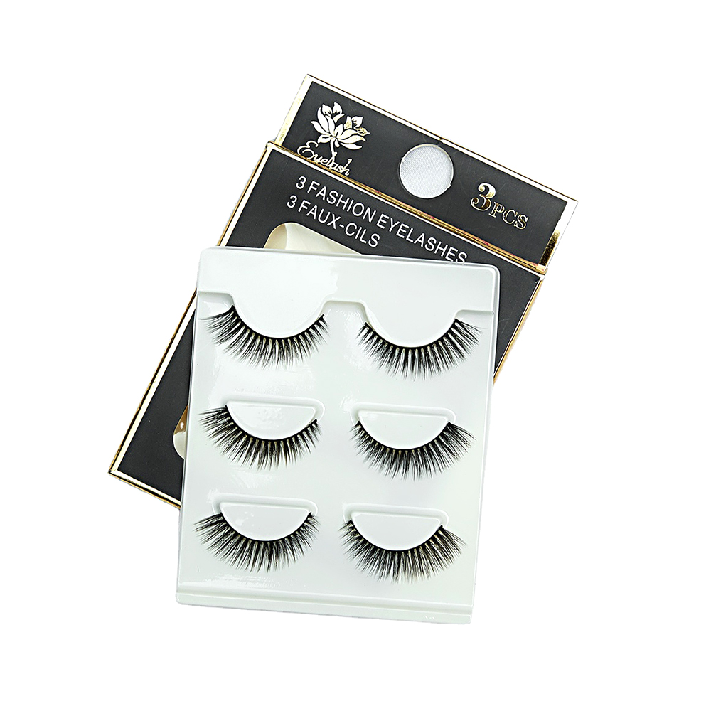 Factory Direct Sales Black Fiber Beautiful Appearance Magnetic Handmade Eyelashes for Eye Decoration