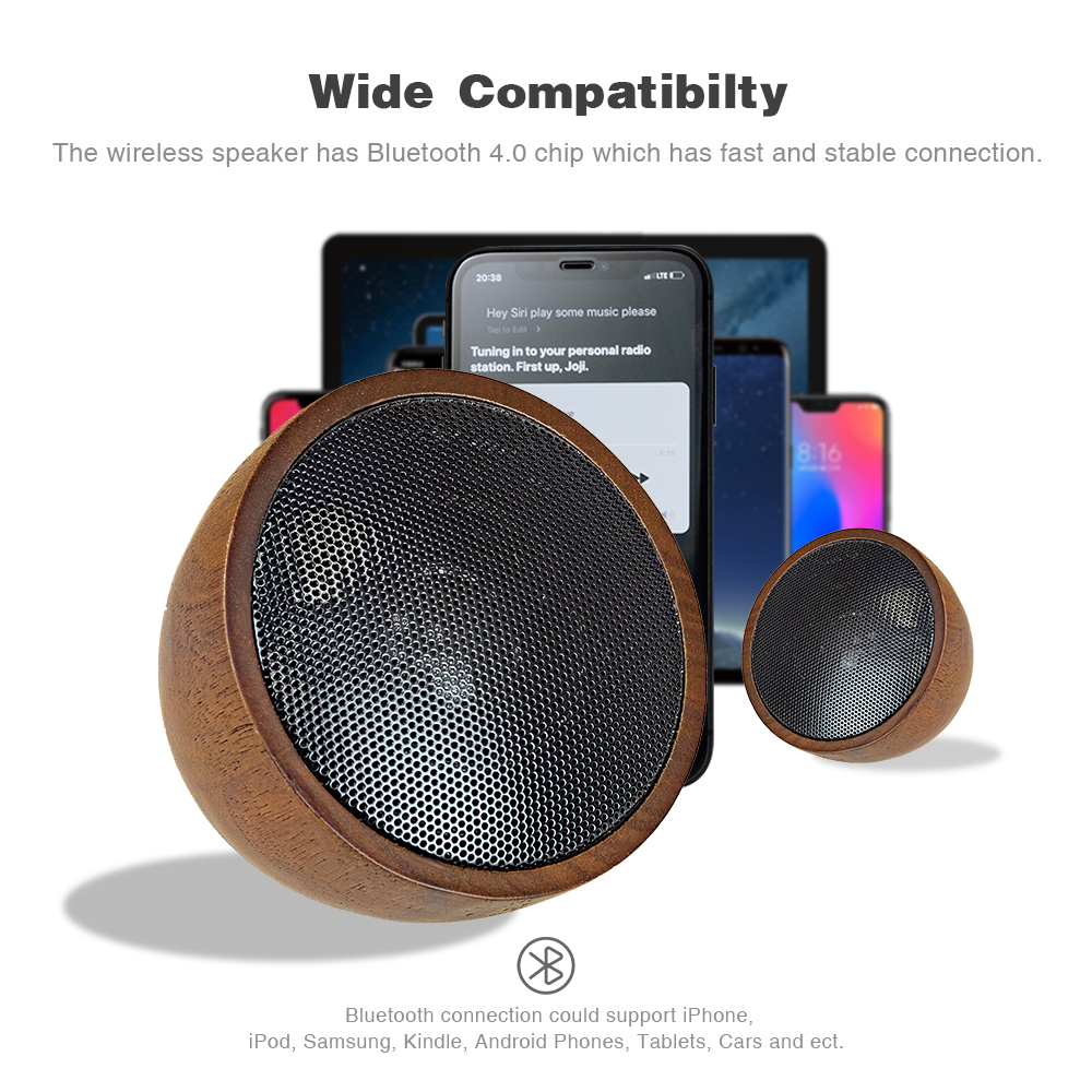 New Release Poratable Desktop Blue tooth Surround Wooden Speaker