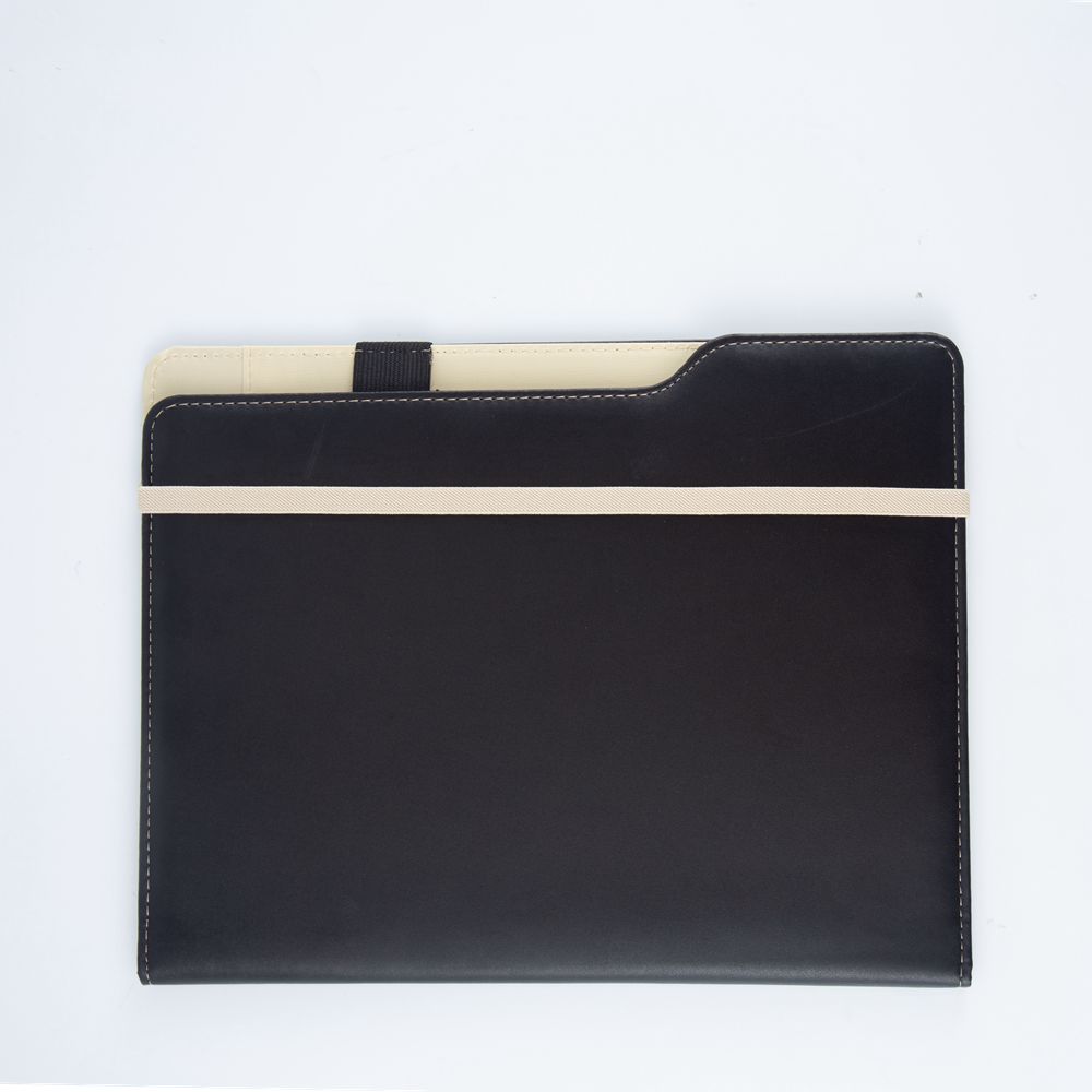 Cheap Exclusive Portfolio Simple,A4 Size Leather Folder Padfolio With Elastic Band