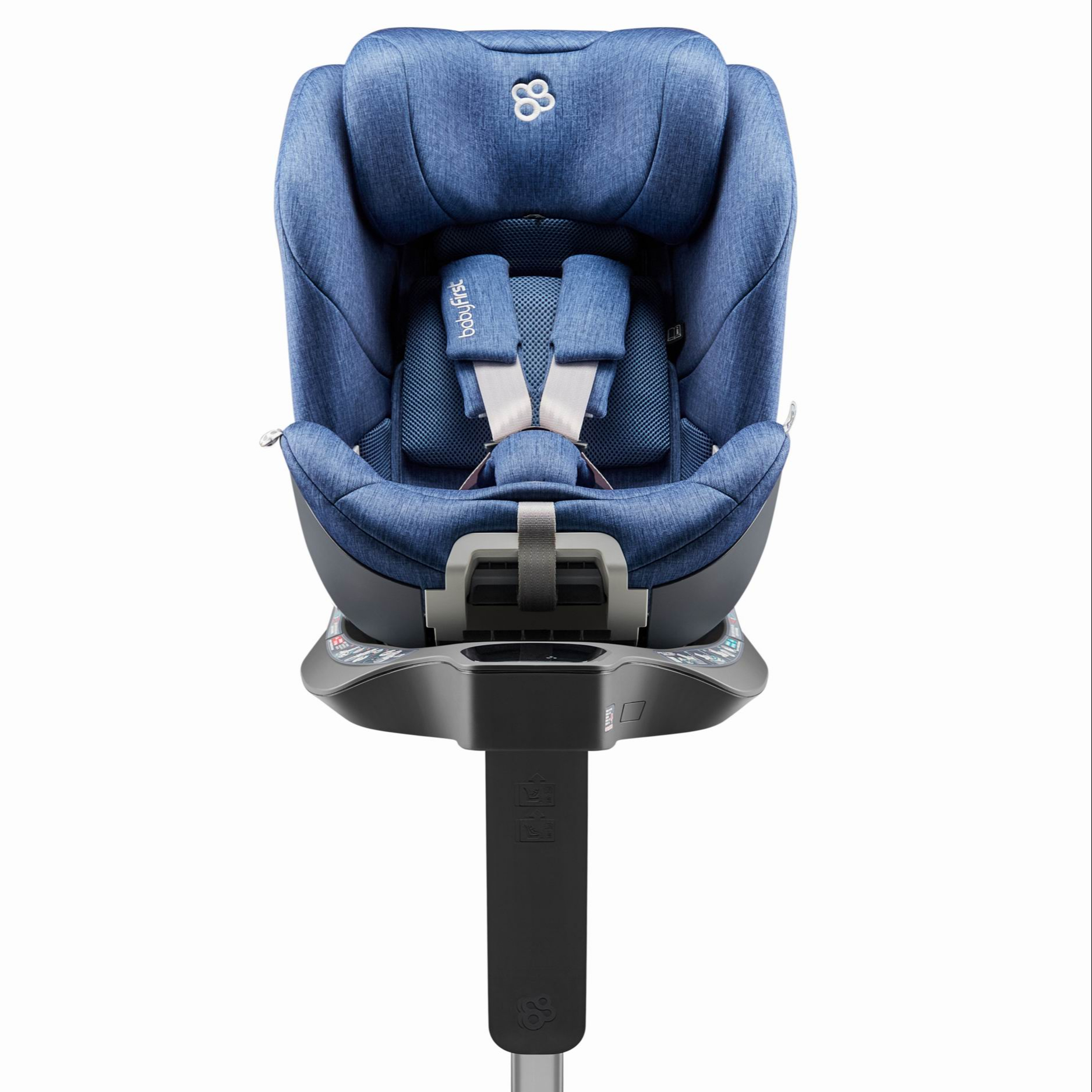 Синие Автомобильные сиденья для kidsI, Размер 40-105 см, с Isofix и опорными штанинами, R153B
