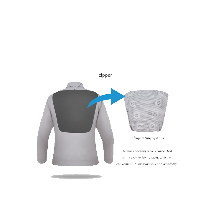 wholesale fashion portable polyester cotton air conditioner clothes Jackets with lithium battery