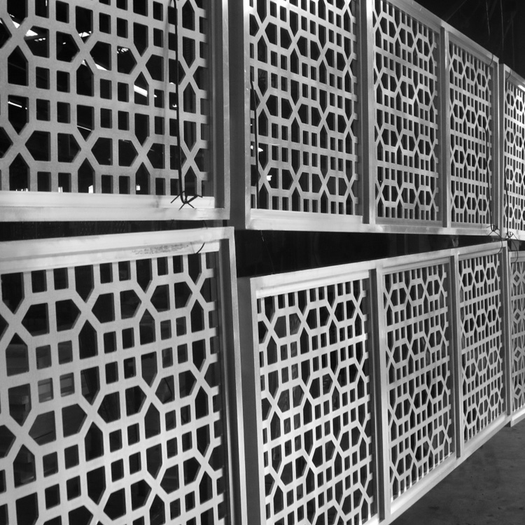На заказ Cnc лазерная резка экрана алюминиевые панели для строительства фасада