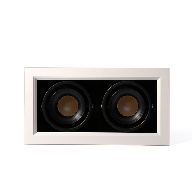 Commercial Led Die-castnaluminum Indoor 10w/20w/30w Recessed Adjustable Led Square Grille Light