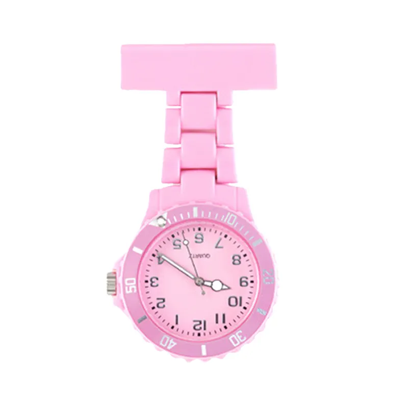 Plastic Colorful Fob Watch Nurse For Doctor In Luminous Dial Index Promotial Nurse Watch