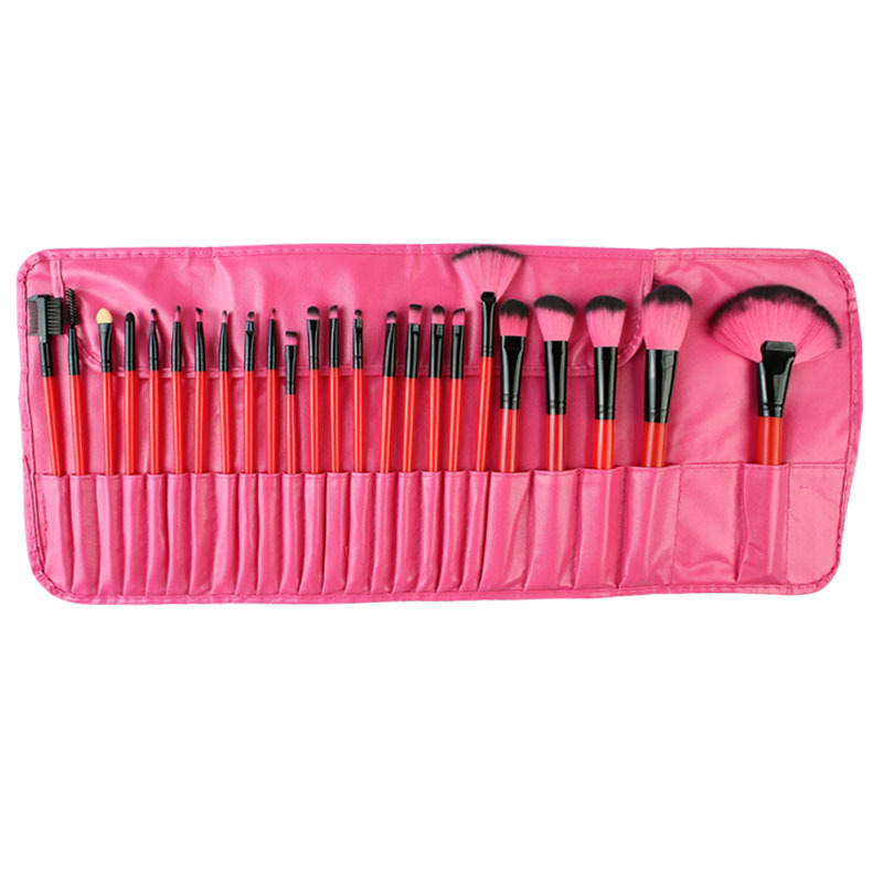Hot selling Professional 24pcs Makeup Brushes Set Pro Cosmetic Makeup Brush Set Kit With Leather Case