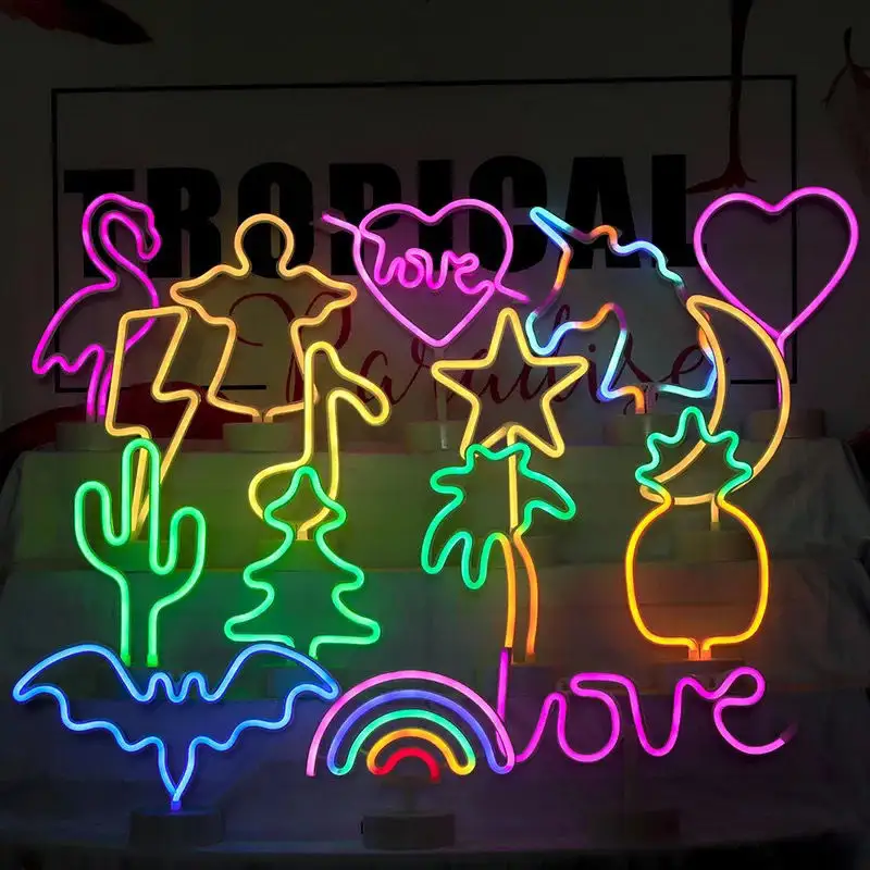 Bar Neon Light Party Wall Hanging LED  Sign for Shop Window Art Wall Decor Neon Lights Colorful Neon Lamp USB Powered