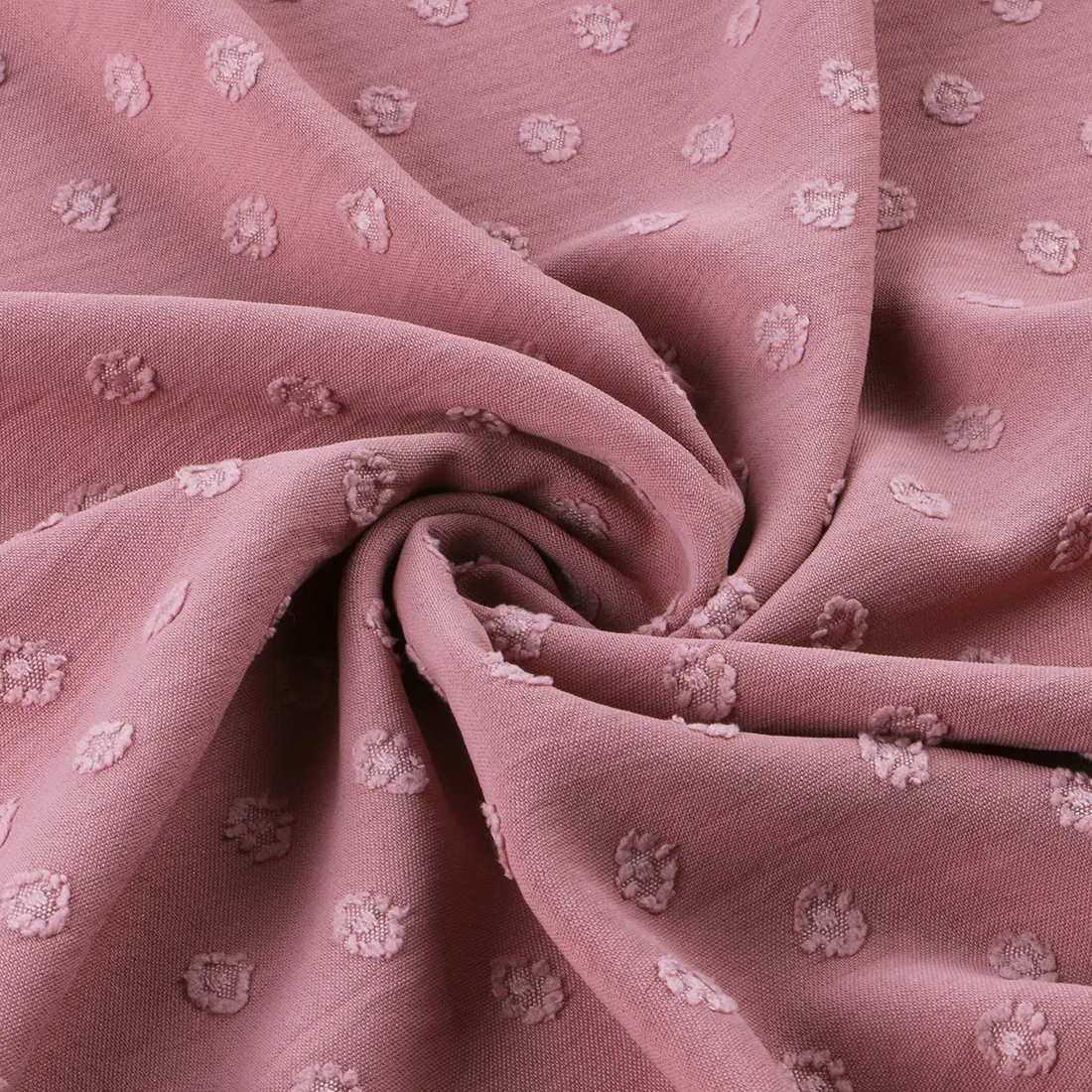 Solf Linen CEY 100% Polyester Polka Dot Dobby Chiffon Fabric 4way Stretch Air Flow For Abaya