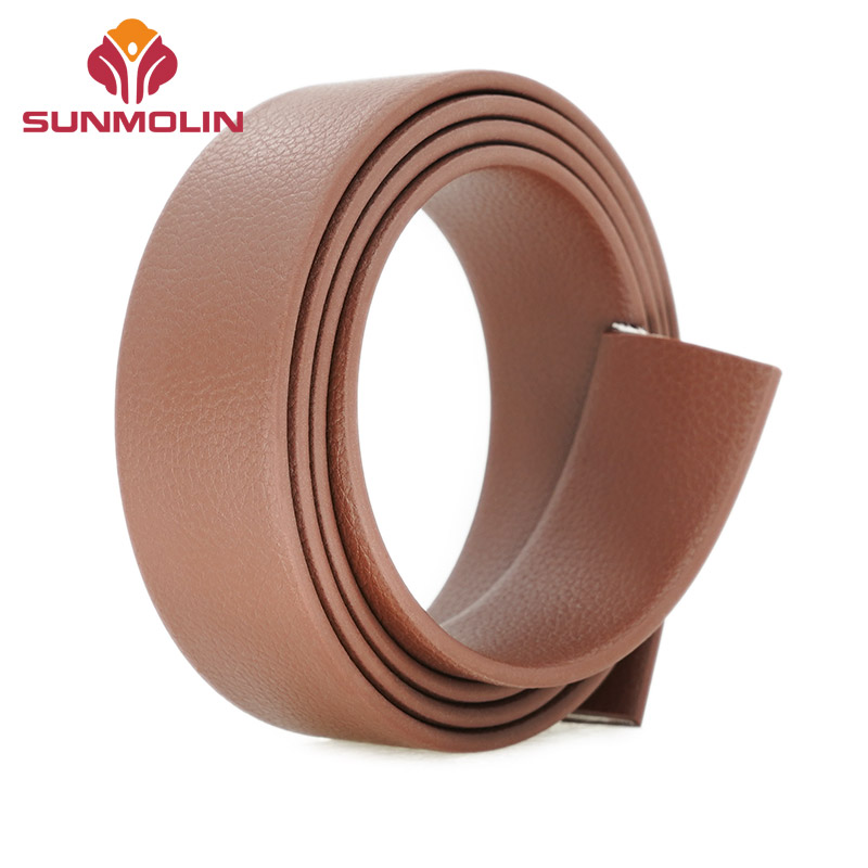 Wholesale Custom Belt Pvc 25mm Brown Easy To Clean leather Texture Tpu Coated Nylon Webbing leather Belt