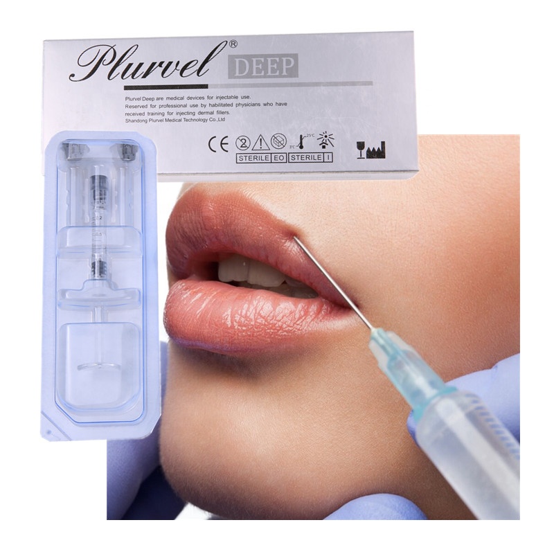 PLURVEL Cross link Hyaluronic acid injectable dermal filler Ultra smile silicone chin nose lip enlargement plastic filler putty