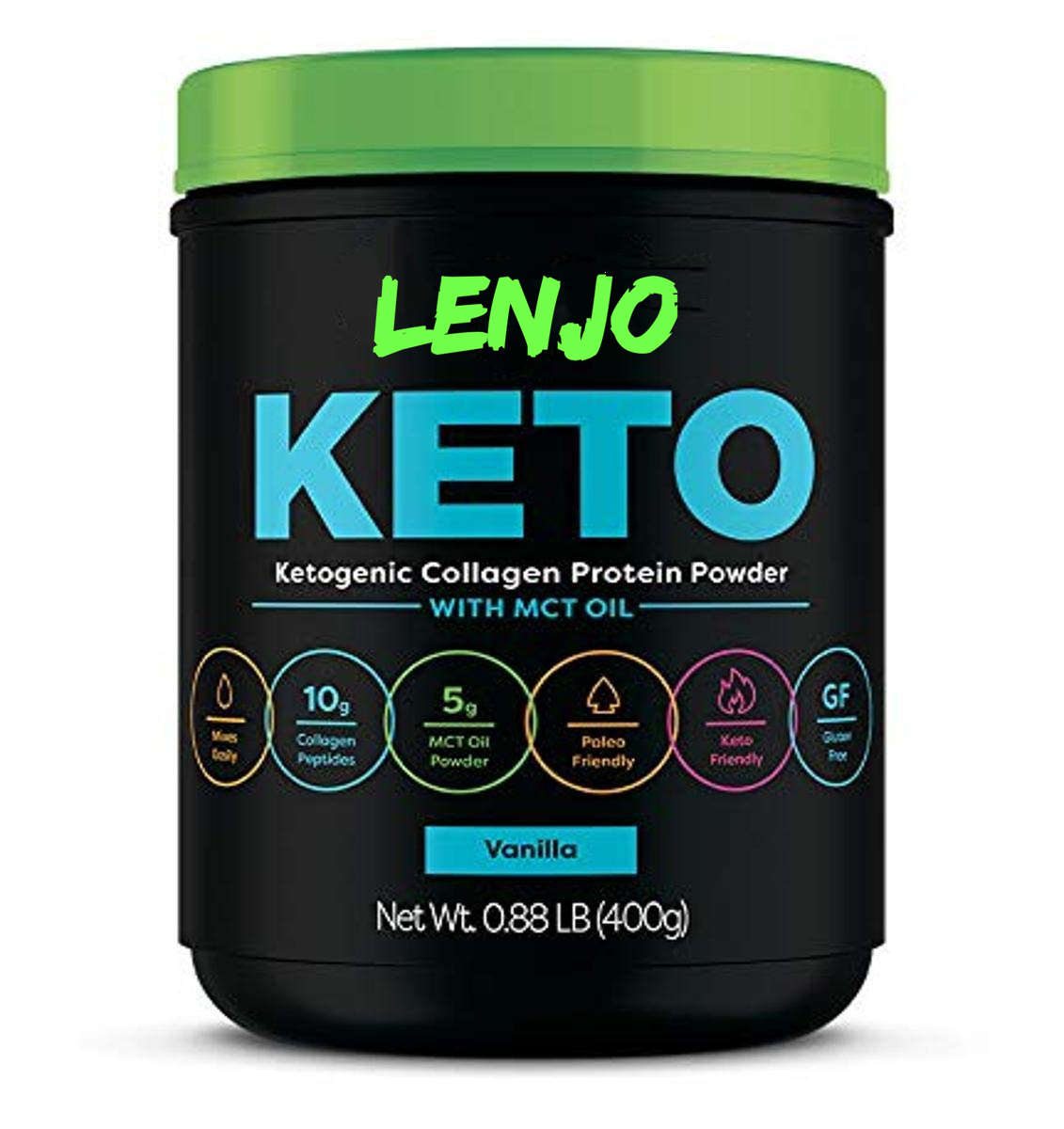 Собственная торговая марка, порошок белкового коллагена Keto с маслом MCT, гидролизованные пептиды коллагена типа I и III