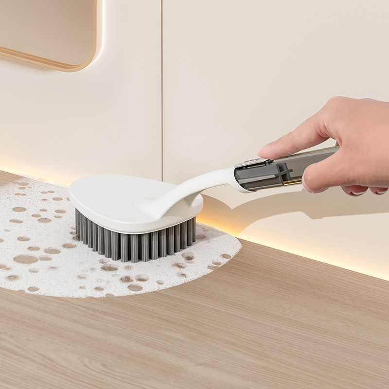 Triangular bathroom floor brush Long handle multi-function brush Household bathroom decontamination brush
